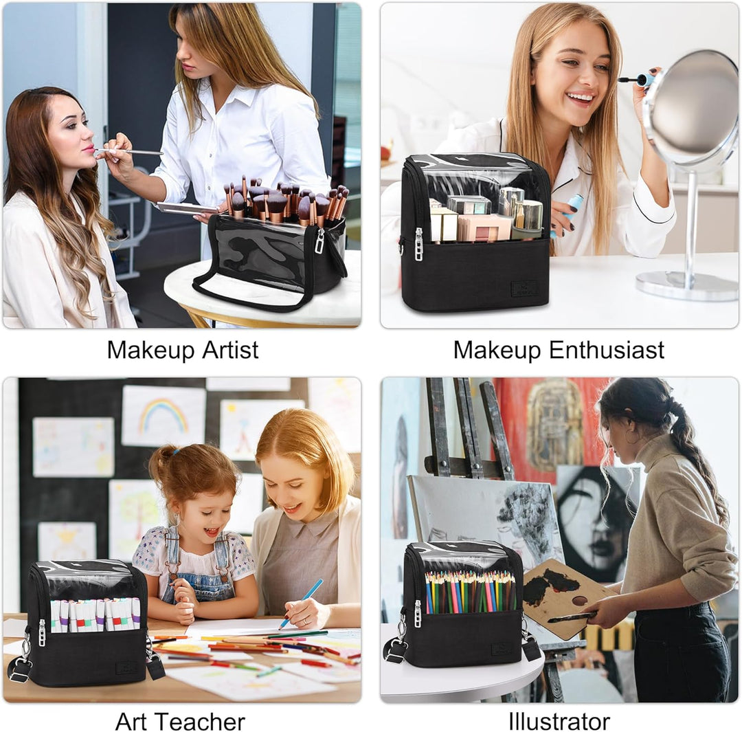 Relavel Kosmetiktasche, Make up Pinsel Tasche, Gross Make up Organizer, Stand-up Kulturbeutel Wasser