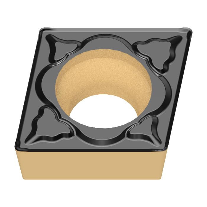 CDBP Dreh-Wendeschneidplatte CCMT 09T304 für universelle Stahlbearbeitung - TiN Beschichtung, 10 Stü