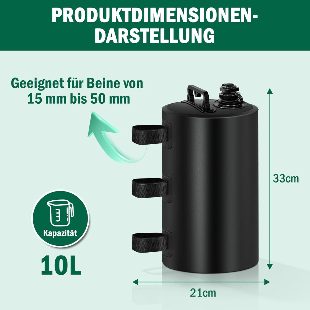 MRWiZMS Pavillon 4er Set Standfuss Sandsäcke Pavillonstandfüsse, mit Wasser befüllbar,Gewichte für P