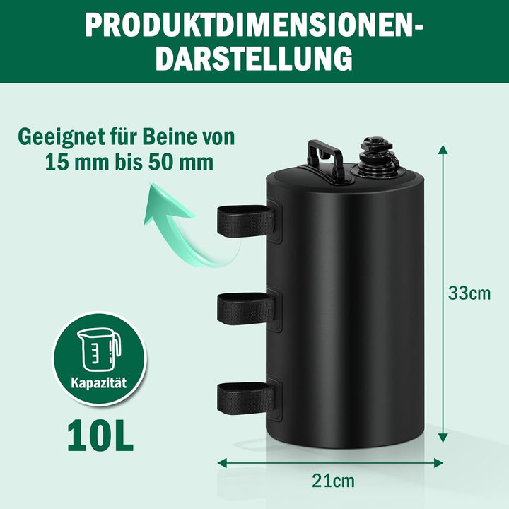 MRWiZMS Pavillon 4er Set Standfuss Sandsäcke Pavillonstandfüsse, mit Wasser befüllbar,Gewichte für P