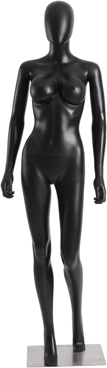 EurotonDisplay SLF2-Black schwarz matt abstrakte Schaufensterpuppe weiblich grosser Brustumfang mit