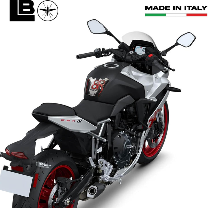 LABELBIKE 3D Aufkleber Motorrad Tankpad kompatibel mit Suzuki | GSX-8R, Harzschutz, Kratzfestigkeit,