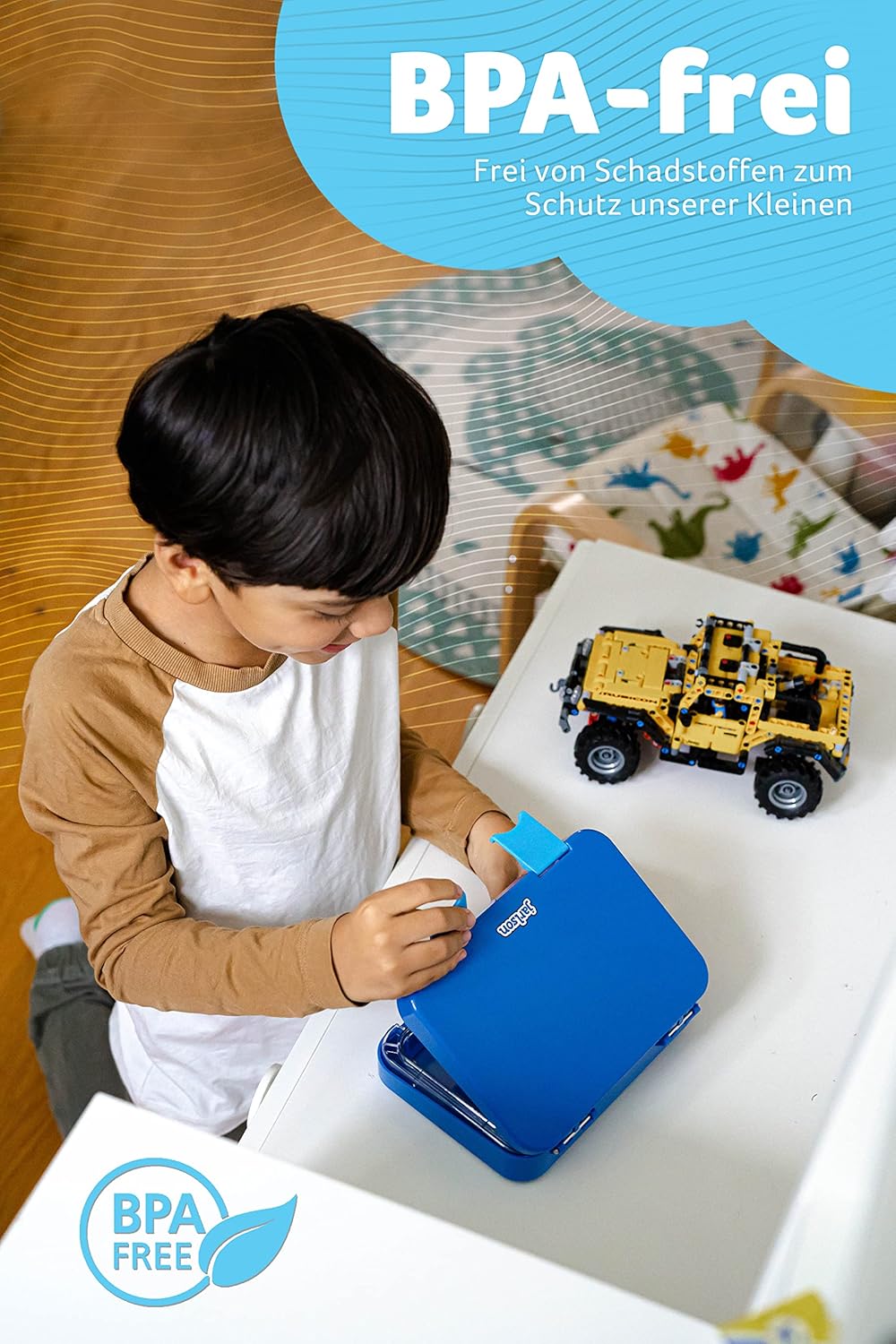 Jarlson® Brotdose für Kinder mit 6 Fächern TONI - Lunchbox - Bento Box auslaufsicher – Jausenbox für