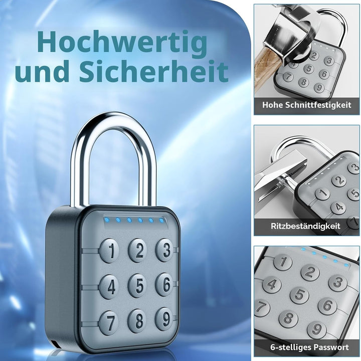 Zahlenschloss, Zahlenschloss für Spind, Schliessfachschloss & Gym Locker Lock - Hohe Sicherheit, ein
