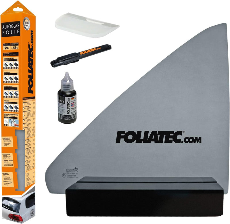 Foliatec Scheibentönungsfolie, Tönungsfolie für Autoscheiben, BLACKNIGHT Reflex Light, 76 x 300 cm,