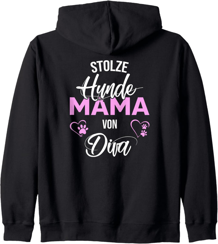 Stolze Hundemama von Diva Hund Frauchen Kapuzenjacke