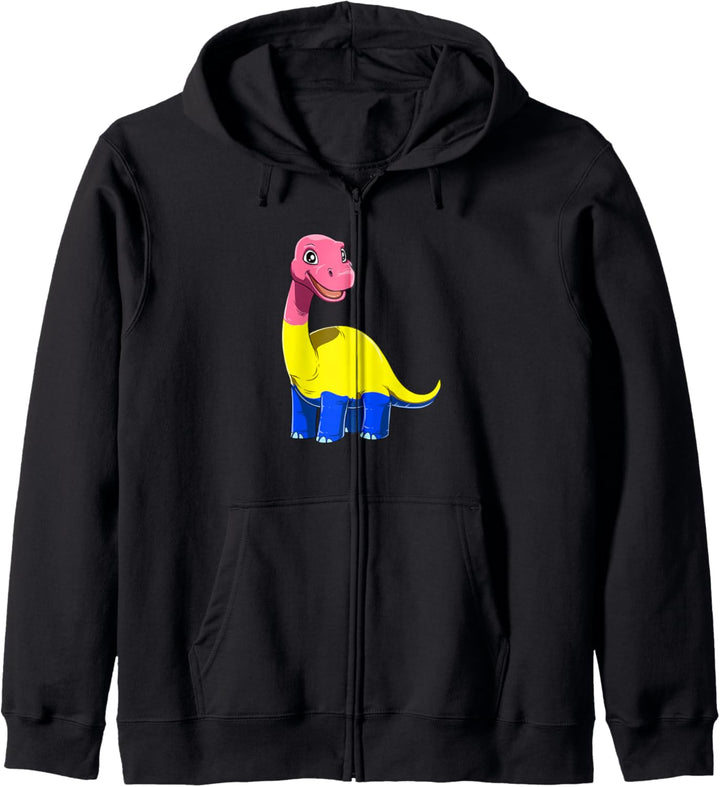 Pansexueller Stolz Dinosaurier LGBTQ Kapuzenjacke