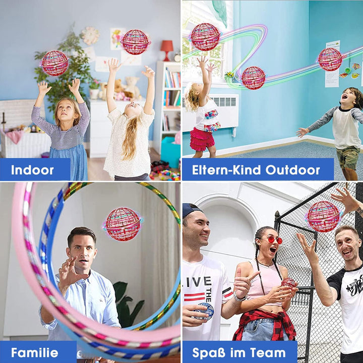 Hover Fliegender Ball,Magic Spinner Ball RGB Licht Flying Ball, Hover Ball Mini Drohne Für Kinder Fl