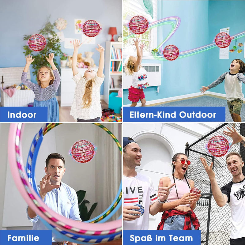 Hover Fliegender Ball,Magic Spinner Ball RGB Licht Flying Ball, Hover Ball Mini Drohne Für Kinder Fl