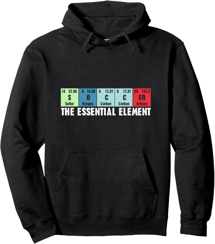 Soccer The Essential Element Periodic Table Science Pullover Hoodie