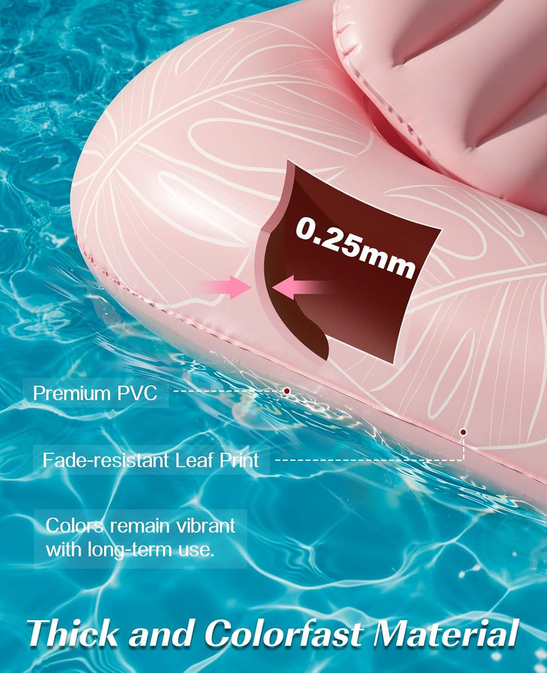 HeySplash Aufblasbares Pool Luftmatratze mit Tassenhalter, Pool Aufblasbares Bett in Meerjungfrau Sc