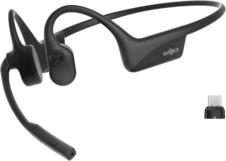 SHOKZ OpenComm2 UC 2025 Upgrade USB-C kabelloses Knochenschall PC Headset, Bluetooth Open-Ear Kopfhö