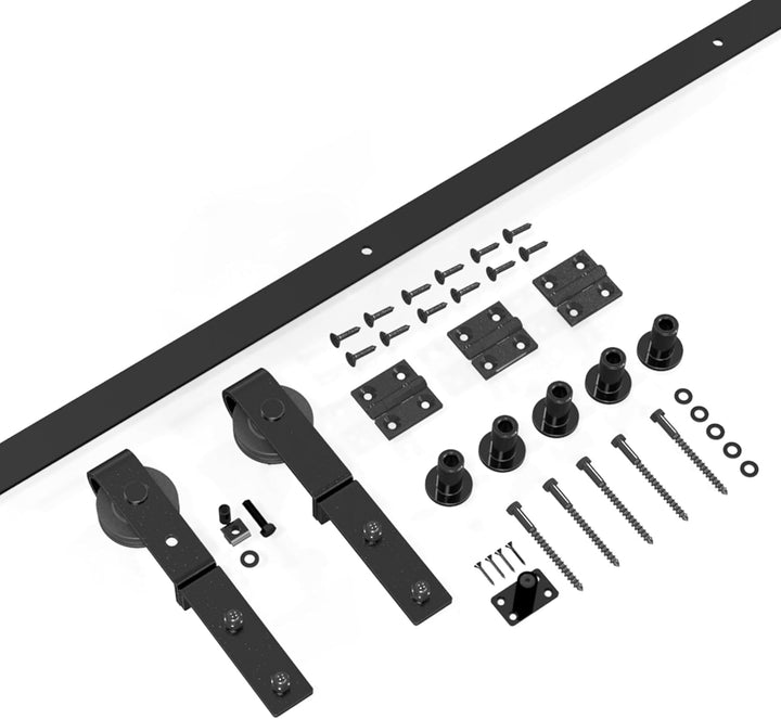 QINAIXQM 76,2 cm / 2,5 FT Bi-Faltschiebetür-Hardware-Kit Schrankschienenrollenzubehör anwendbar für