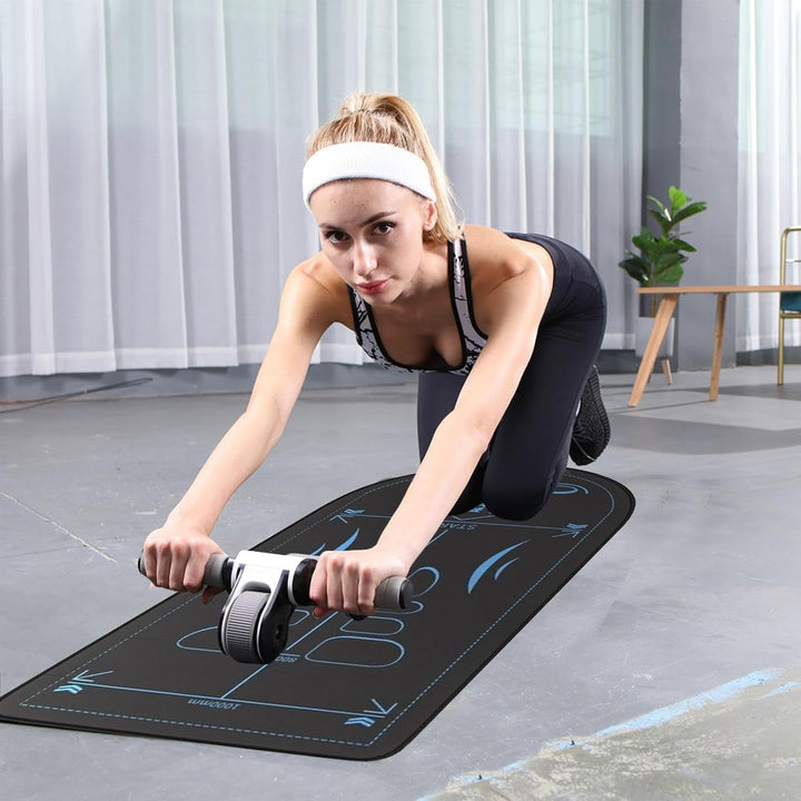 Trainingsgerätematte für Rollrad, Bauch-Kniematte, Rutschfeste Trainingsmatte für Bauch- und Bauchmu