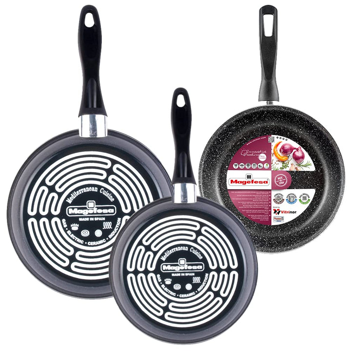 Magefesa K2 Pfannenset (24/26/28)-cm grau, (24/26/28)-cm