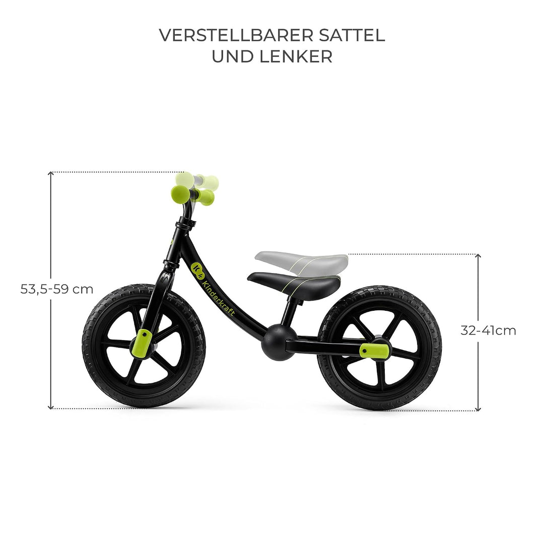 Kinderkraft 2WAY Next Off Road Laufrad, Schwarz, Schwarz