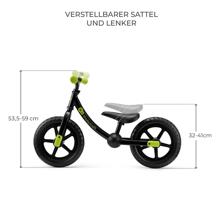Kinderkraft 2WAY Next Off Road Laufrad, Schwarz, Schwarz