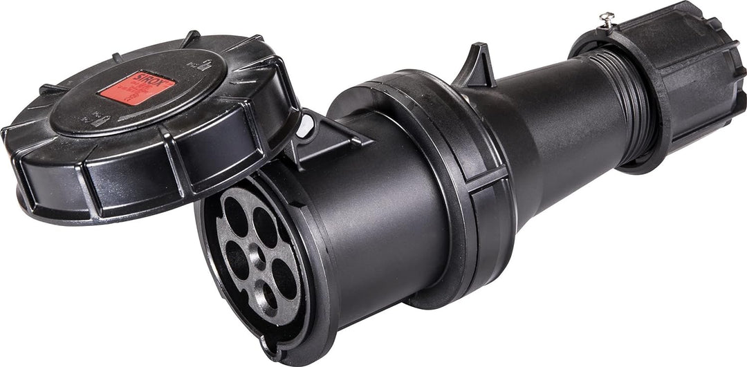 SIROX® CEE-Kupplung IP 67, 5-polig, 400 V, 6 h, schwarz Stromstärke 32 A, vernickelte Kontakte nein,