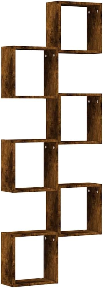 vidaXL Würfelregale 6 STK. Räuchereiche 30x15x30 cm, Würfelaufbewahrung, Würfelorganisator, Schweber