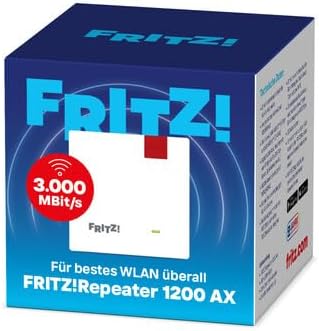 AVM FRITZ!Repeater 1200 AX (Wi-Fi 6 Repeater mit zwei Funkeinheiten: 5 GHz-Band (bis zu 2.400 MBit/s