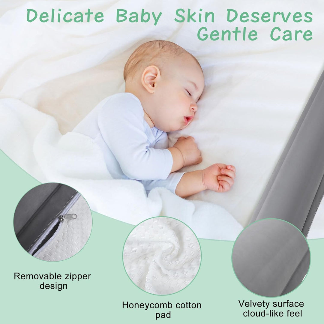 Rausfallschutz Bett reise mit Pumpe, 130 CM Anti-Fall-Bettschutzgitter Bettgitter Aufblasbarer Bett