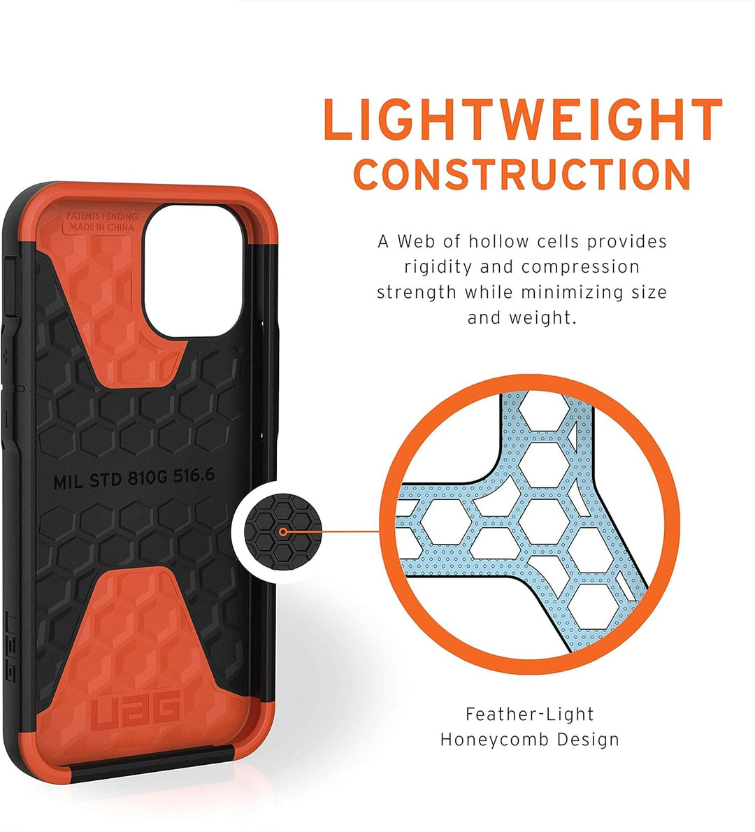 Urban Armor Gear Civilian Hülle Apple iPhone 12 Mini (5,4'' Zoll) Schutzhülle (Wireless Charging kom