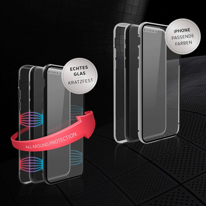 Black Rock - Hülle 360 Grad Glass Case Passend für Apple iPhone 11 Pro, Handyhülle, Magnet Verschlus