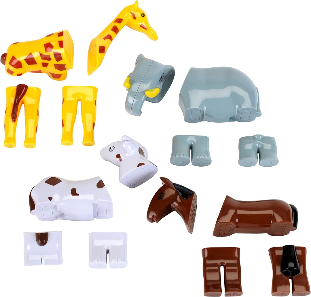 Klein Theo 71 Funny Puzzle Magnettierpuzzle im Beutel, 4 Tiere | Puzzleteile Werden mit Magneten ver