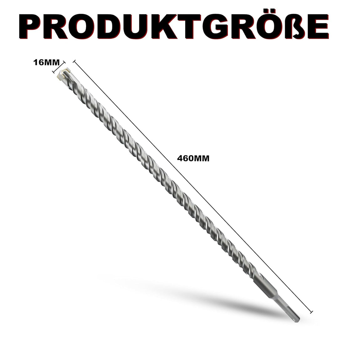 METOTY SDS Plus Bohrer 18mm×460mm，Steinbohrer,Hammerbohrer,Betonbohrer,Für Stein,Beton,Naturstein,Zi