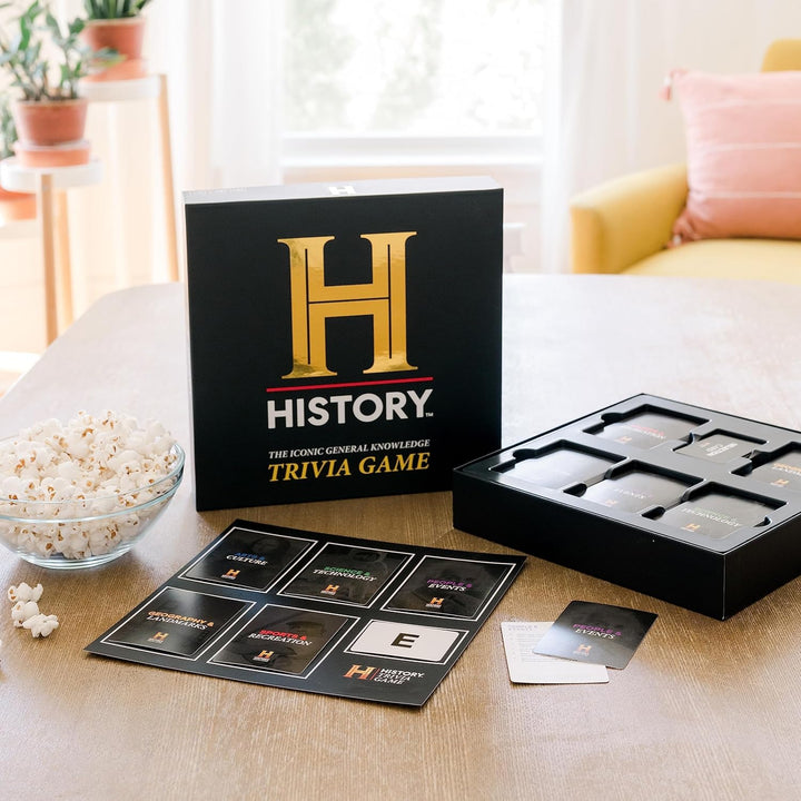 History Channel Trivia Board Game Deluxe Edition with 80s & 90s Expansion Pack - 2400+ General Knowl