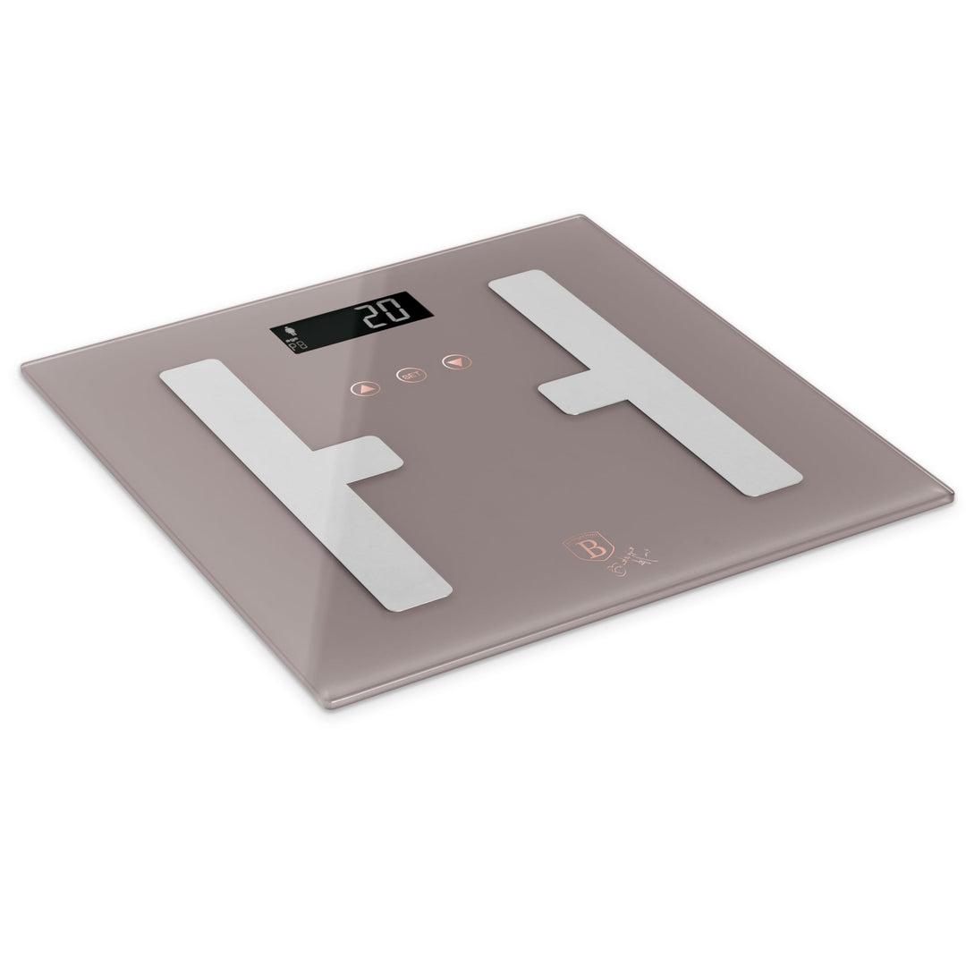 Berlinger Haus Personenwaage mit Körperfett-, Muskel- und Wasseranalyse, 180 kg, Taupe Kollektion, p