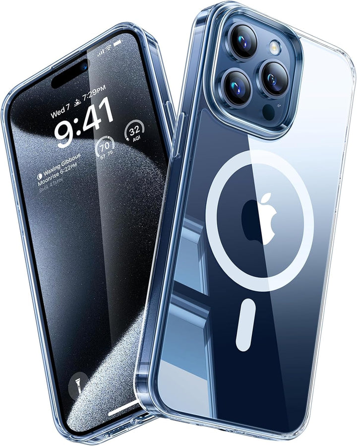 TORRAS Clear-Mag für iPhone 15 Pro Hülle für MagSafe Nr.1 Schutzkraft und Magnetkraft Handyhülle iPh
