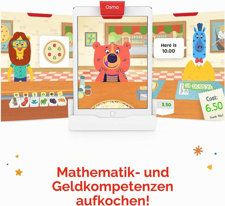 Osmo - Pizza Co. Starter Kit für iPad - Lernspiel - 5-12 Jahre - Mathematik, Umgang mit Geld, Kommun