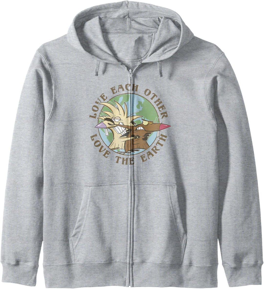 Angry Beavers Earth Day Love Each Other Love The Earth Kapuzenjacke