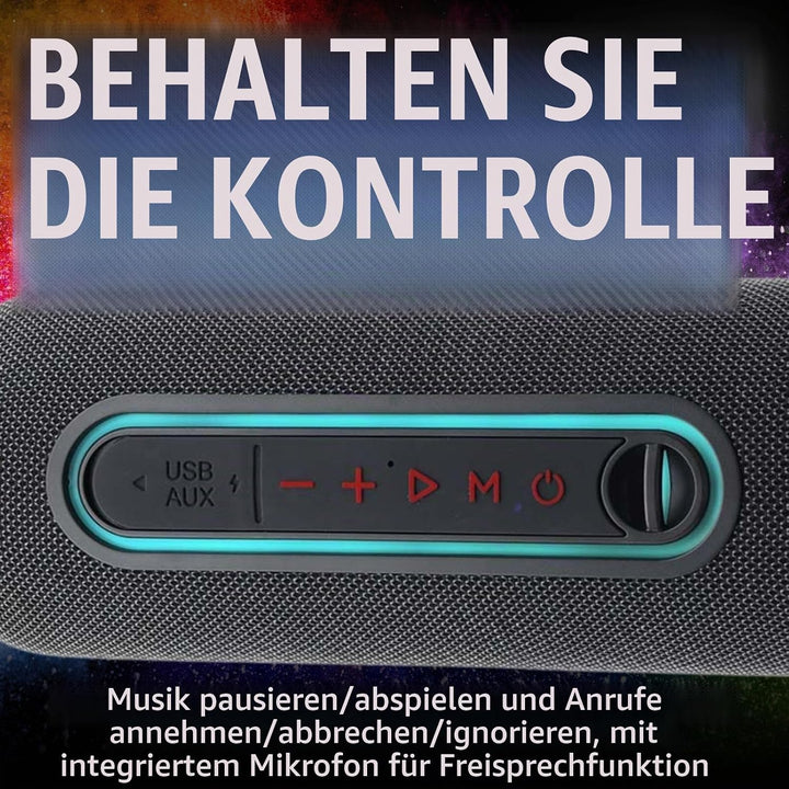 Nedis Bluetooth-Lautsprecher - max. Batteriespielzeit: 4 Std - Handgerät - 30 W - Stereo - Eingebaut