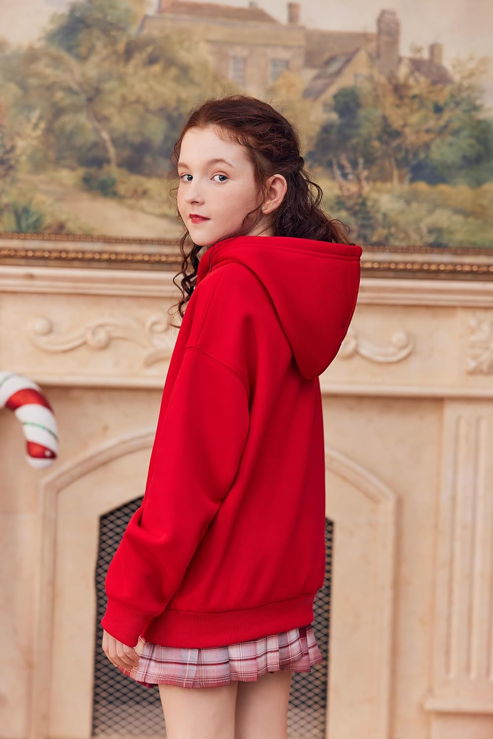 Arshiner Mädchen Kapuzenpullover Warm Fleece Winter Hoodie 6-16 Jahre | Taschen, Lose, Einfarbig, Ba