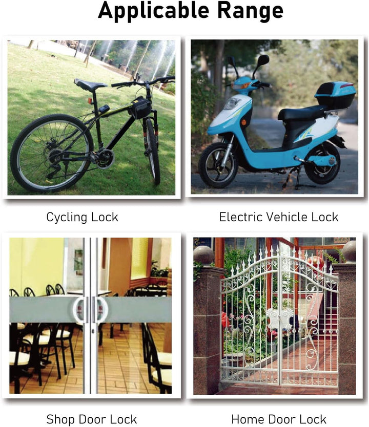 Bluetooth Kettenschloss, APP Steuerung, Fahrradschloss mit Vibrationsalarmfunktion, Wasserdichtes Sc