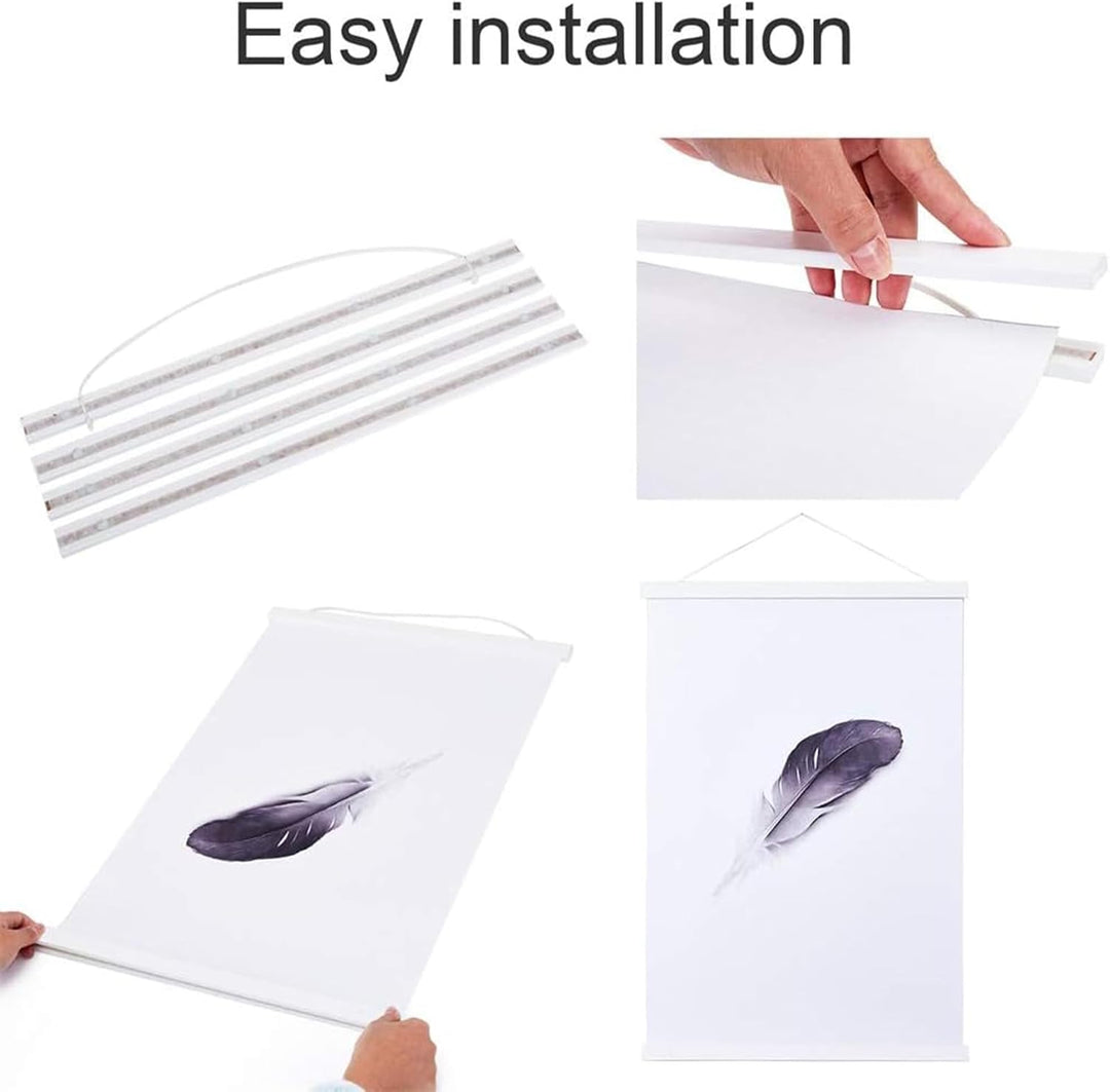 Ywlake Magnet Posterleiste Posterschiene Posterleisten, Magnetische Holz Poster Aufhänger Halter Rah