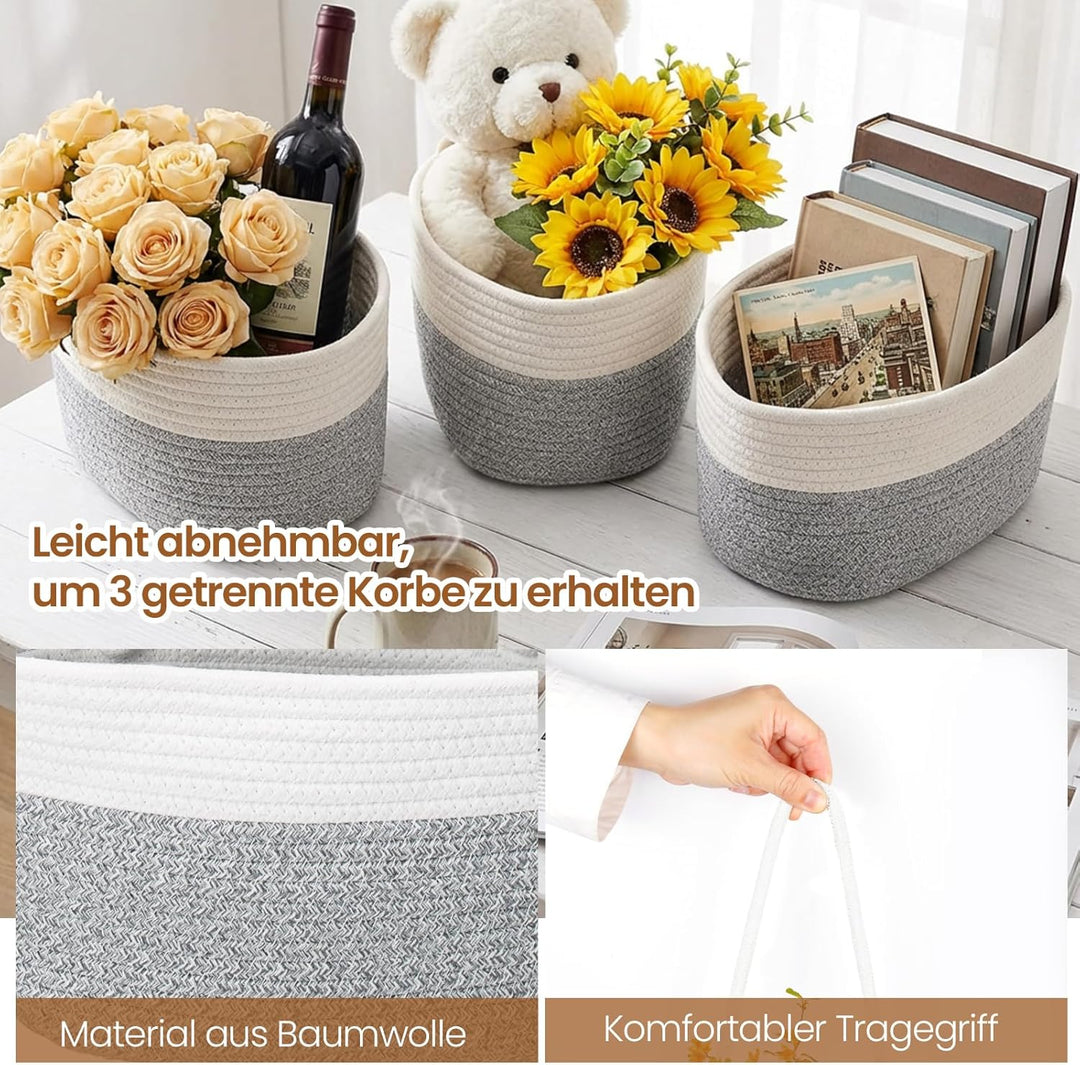 Hängender Organizer, Hängeorganizer Mit Haken, Wand Hängen Tasche Zum3-Tier, Hängeregal Stoff Wand a