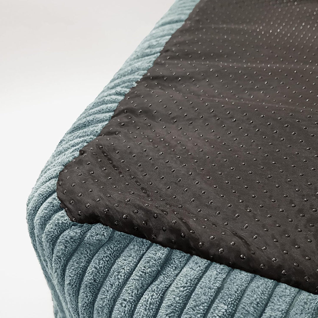 Rohrschneider Tierbett mit Wendekissen, Cordstoff, Braun, 55x42x15 cm, Antirutsch, Abnehmbar, für Ha