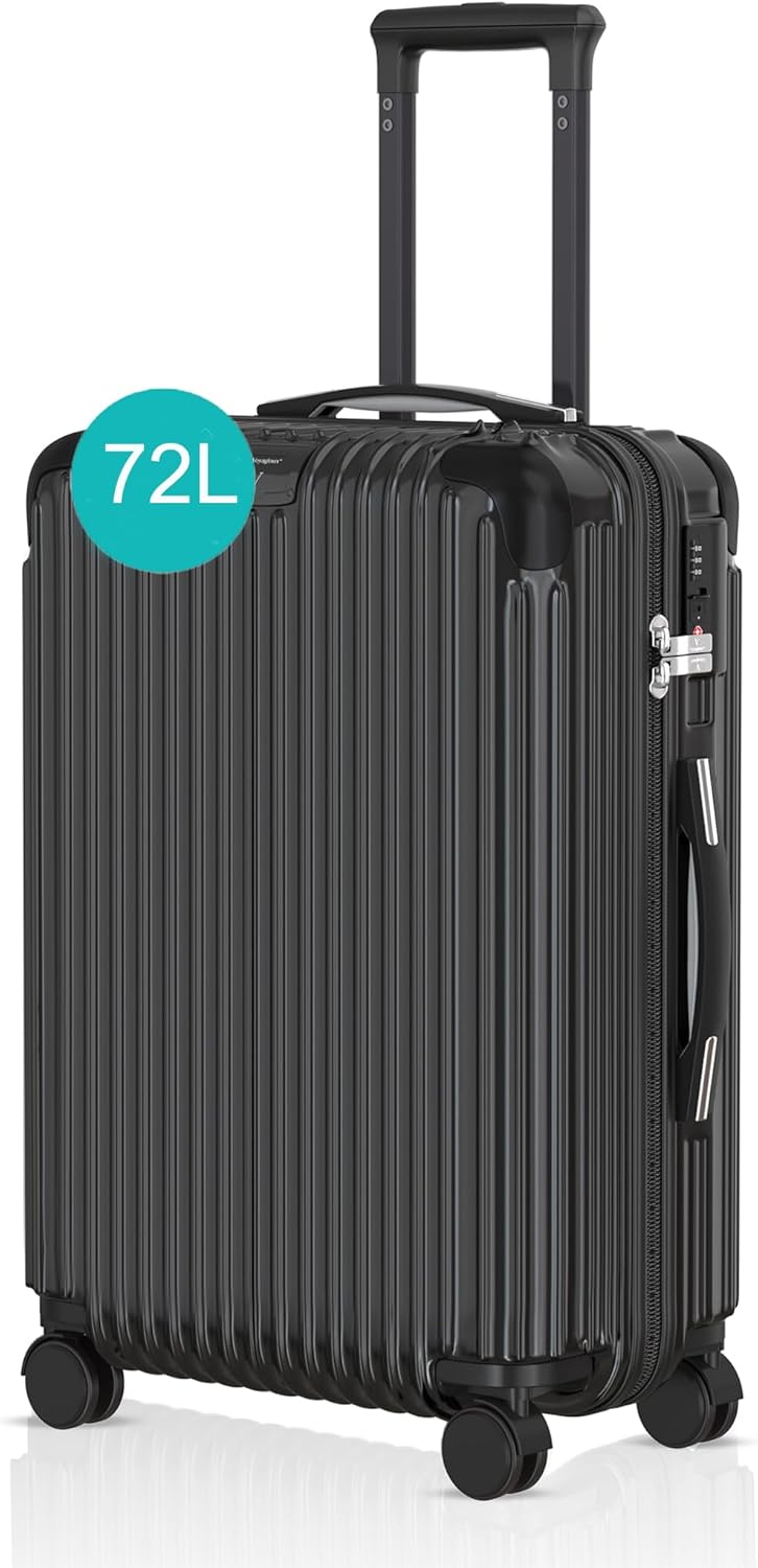 Voyagoux Koffer handgepäck - 72L, Rollkoffer mittelgross, Hartschalenkoffer, TSA-Schloss, ABS, 4X 36