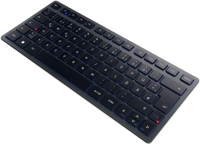 CHERRY KW 7100 Mini BT, Kompakte Multi-Device-Tastatur mit 3 Bluetooth®-Kanälen, Deutsches Layout (Q