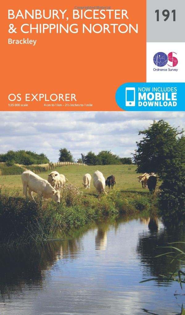 Banbury, Bicester and Chipping Norton (OS Explorer Map, Band 191), Karte