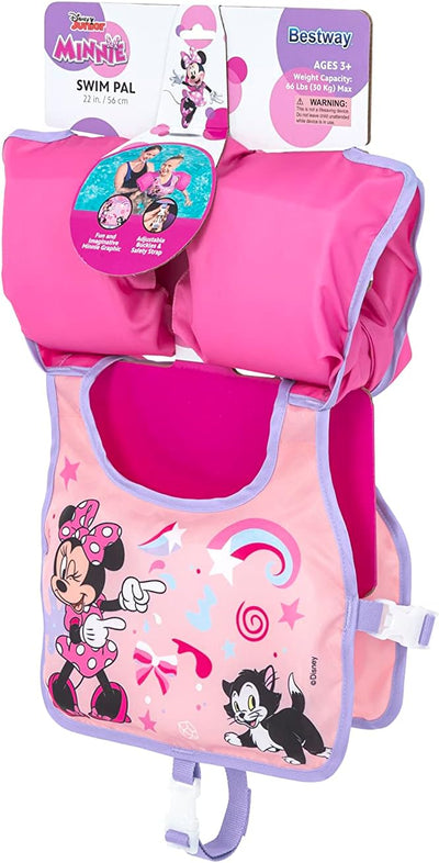Bestway Swim Safe ABC Disney Junior Schwimmhilfe mit Textilbezug Stufe B Minnie Mouse, 3-6 Jahre