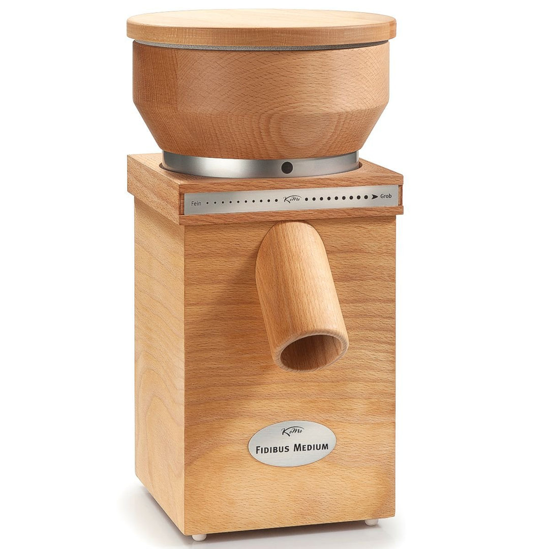 KoMo Fidibus 21 Getreidemühle (250 Watt , Holz) - Heute Mehl für den Kuchen, morgen für Pizza oder S