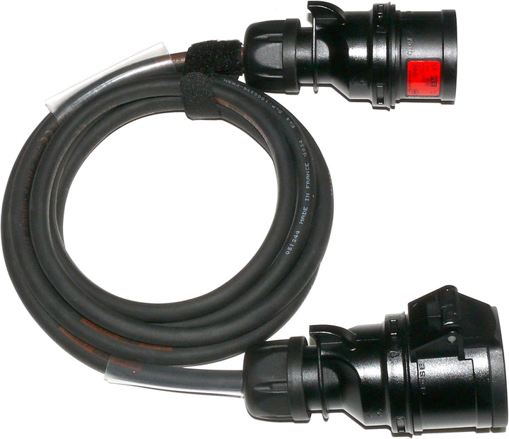 CEE Starkstromkabel (1,5m-50m) 16A Verlängerungskabel Titanex H07RN-F 5x1,5mm² mit schwarzem PCE Sha