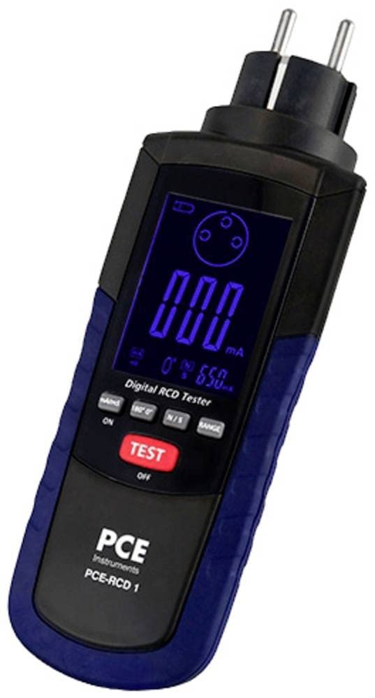 RCD-Tester PCE-RCD 1 zur schnellen Prüfung von FI-Schaltern/verschiedene Prüfströme wählbar