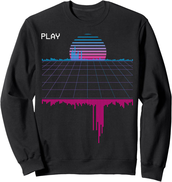 retrowave synthwave vaporwave Sonnenuntergangsmusik Sweatshirt