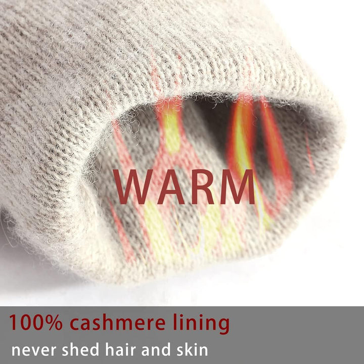 Harssidanzar Damen Lederhandschuhe Winter Warmes Kaschmirfutter Touchscreen Vintage Finished GL017EU
