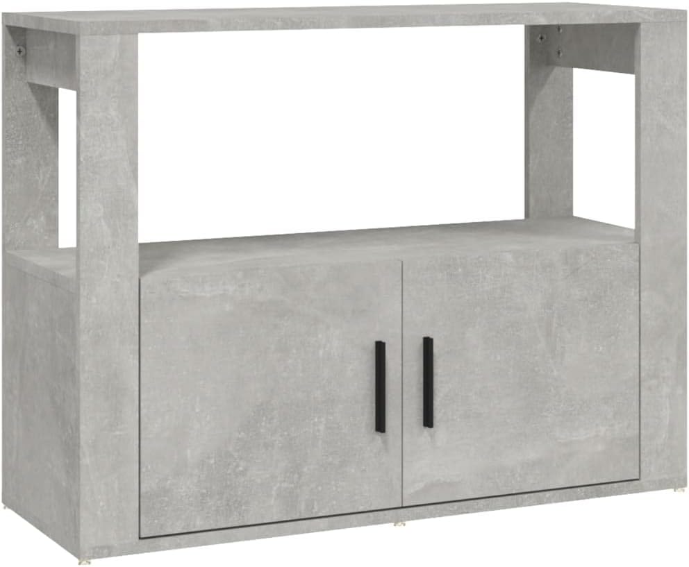 FIRBNUS 80x30x60 cm Seitenschrank mit Ablage und Türen Beistellschrank Schubladenschrank Lowboard La